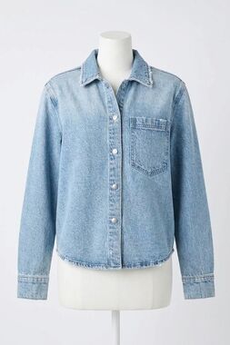 NEW PISTOLA jules fitted denim shirt in blue